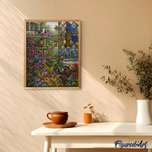 Laden Sie das Bild in den Galerie-Viewer, Diamond Painting - Flügel zwischen den Blüten