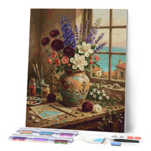Laden Sie das Bild in den Galerie-Viewer, Diamond Painting - Mediterrane Blumenharmonie