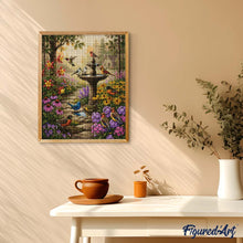 Laden Sie das Bild in den Galerie-Viewer, Diamond Painting - Gartenbrunnen-Symphonie