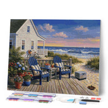 Laden Sie das Bild in den Galerie-Viewer, Diamond Painting - Küstenveranda-Auszeit
