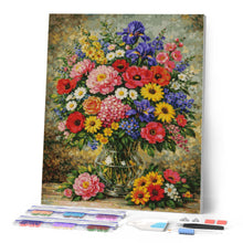 Laden Sie das Bild in den Galerie-Viewer, Diamond Painting - Bunter Wildblumenstrauß