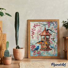 Laden Sie das Bild in den Galerie-Viewer, Diamond Painting - Kirschblütenvögel