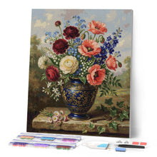 Laden Sie das Bild in den Galerie-Viewer, Diamond Painting - Blumen in blauer Vase