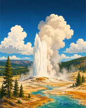 Laden Sie das Bild in den Galerie-Viewer, Diamond Painting - Yellowstone-Nationalpark, Old Faithful - Wyoming