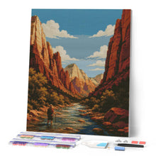 Laden Sie das Bild in den Galerie-Viewer, Diamond Painting - Zion-Nationalpark, Virgin Rivers - Utah