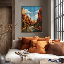Laden Sie das Bild in den Galerie-Viewer, Diamond Painting - Zion-Nationalpark, Virgin Rivers - Utah