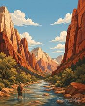 Laden Sie das Bild in den Galerie-Viewer, Diamond Painting - Zion-Nationalpark, Virgin Rivers - Utah