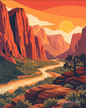 Laden Sie das Bild in den Galerie-Viewer, Diamond Painting - Zion-Nationalpark, Utah