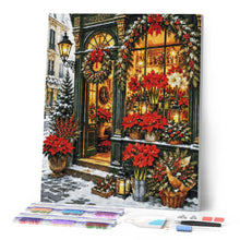 Laden Sie das Bild in den Galerie-Viewer, Diamond Painting - Blumenladen zu Weihnachten