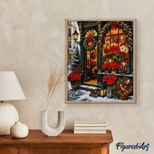 Laden Sie das Bild in den Galerie-Viewer, Diamond Painting - Blumenladen zu Weihnachten