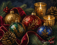 Laden Sie das Bild in den Galerie-Viewer, Diamond Painting - Weihnachtskugeln