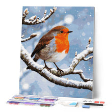 Laden Sie das Bild in den Galerie-Viewer, Diamond Painting - Winterrotkehlchen
