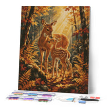 Laden Sie das Bild in den Galerie-Viewer, Diamond Painting - Ricke und Kitz auf der Lichtung