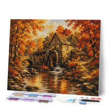 Laden Sie das Bild in den Galerie-Viewer, Diamond Painting - Alte Wassermühle im Herbst