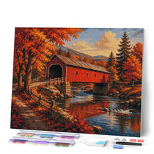 Laden Sie das Bild in den Galerie-Viewer, Diamond Painting - Gedeckte Brücke im Herbst