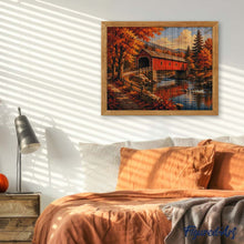 Laden Sie das Bild in den Galerie-Viewer, Diamond Painting - Gedeckte Brücke im Herbst