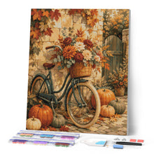 Laden Sie das Bild in den Galerie-Viewer, Diamond Painting - Blumenfahrrad mit Kürbissen