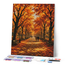 Laden Sie das Bild in den Galerie-Viewer, Diamond Painting - Literarischer Spaziergang im Central Park im Herbst