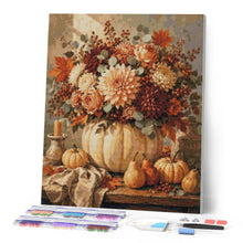 Laden Sie das Bild in den Galerie-Viewer, Diamond Painting - Florales Kürbis-Tischgesteck