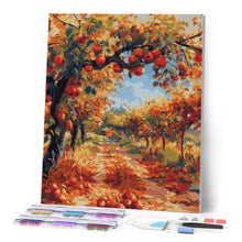 Laden Sie das Bild in den Galerie-Viewer, Diamond Painting - Rote Äpfel am Herbstbaum
