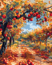 Laden Sie das Bild in den Galerie-Viewer, Diamond Painting - Rote Äpfel am Herbstbaum