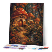Laden Sie das Bild in den Galerie-Viewer, Diamond Painting - Verzaubertes Pilzdorf