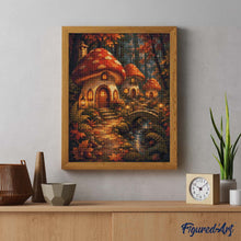 Laden Sie das Bild in den Galerie-Viewer, Diamond Painting - Verzaubertes Pilzdorf