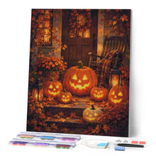 Laden Sie das Bild in den Galerie-Viewer, Diamond Painting - Jack o Lantern auf der Veranda