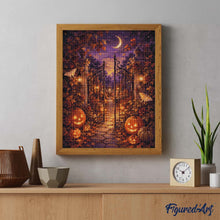 Laden Sie das Bild in den Galerie-Viewer, Diamond Painting - Verzaubertes Jack o Lantern Gartentor