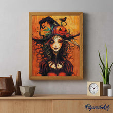 Laden Sie das Bild in den Galerie-Viewer, Diamond Painting - Halloween-Hexenporträt