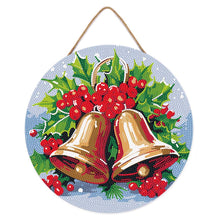 Laden Sie das Bild in den Galerie-Viewer, Diamond Painting auf Holzscheibe - Weihnachtsglocken