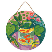 Laden Sie das Bild in den Galerie-Viewer, Diamond Painting auf Holzscheibe - Die Goldfische - Matisse