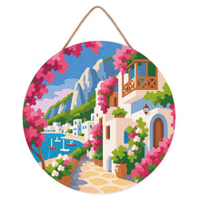 Laden Sie das Bild in den Galerie-Viewer, Diamond Painting auf Holzscheibe - Blumenallee von Capri