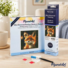 Laden Sie das Bild in den Galerie-Viewer, Mini Diamond Painting 25 x 25 cm - Roter Fuchs und Licht