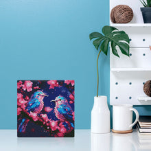 Laden Sie das Bild in den Galerie-Viewer, Mini Diamond Painting 25 x 25 cm - Schimmernde Blaumeisen