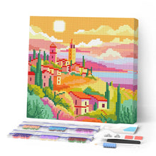 Laden Sie das Bild in den Galerie-Viewer, Mini Diamond Painting 25 x 25 cm - Toskanischer Frühling