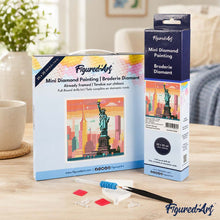 Laden Sie das Bild in den Galerie-Viewer, Mini Diamond Painting 25 x 25 cm - Helle New Yorker Skyline