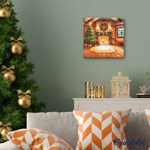 Mini Diamond Painting 25 x 25 cm - Gemütliches Weihnachtszimmer