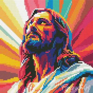Mini Diamond Painting 25 x 25 cm - Strahlender Jesus