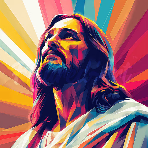 Mini Diamond Painting 25 x 25 cm - Strahlender Jesus