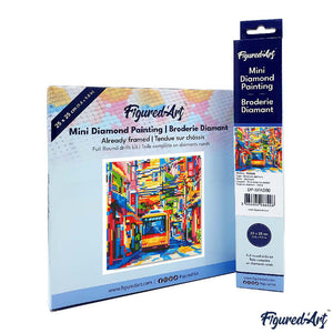 Mini Diamond Painting 25 x 25 cm - Tokio Stadtbus