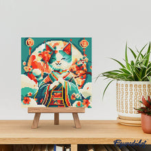 Laden Sie das Bild in den Galerie-Viewer, Mini Diamond Painting 25 x 25 cm - Japanische Katzenprinzessin