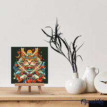 Laden Sie das Bild in den Galerie-Viewer, Mini Diamond Painting 25 x 25 cm - Samurai Katze