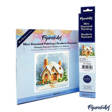 Laden Sie das Bild in den Galerie-Viewer, Mini Diamond Painting 25 x 25 cm - Backsteinhaus im Winter