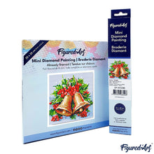 Laden Sie das Bild in den Galerie-Viewer, Mini Diamond Painting 25 x 25 cm - Weihnachtsglocken