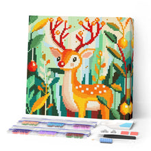Laden Sie das Bild in den Galerie-Viewer, Mini Diamond Painting 25 x 25 cm - Goldenes Rentier