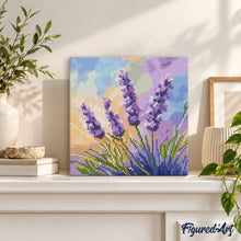 Laden Sie das Bild in den Galerie-Viewer, Mini Diamond Painting 25 x 25 cm - Lavendel