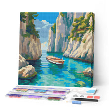 Laden Sie das Bild in den Galerie-Viewer, Mini Diamond Painting 25 x 25 cm Figured'Art - Friedliche Blaue Bucht