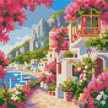 Laden Sie das Bild in den Galerie-Viewer, Mini Diamond Painting 25 x 25 cm - Blumenallee von Capri