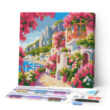Laden Sie das Bild in den Galerie-Viewer, Mini Diamond Painting 25 x 25 cm Figured'Art - Blumenallee von Capri